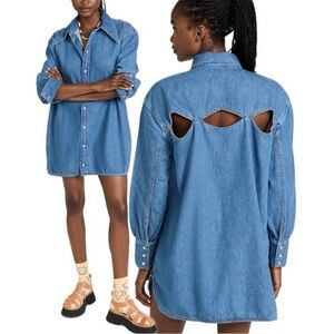 Ganni Blue Denim Dress size xs/small